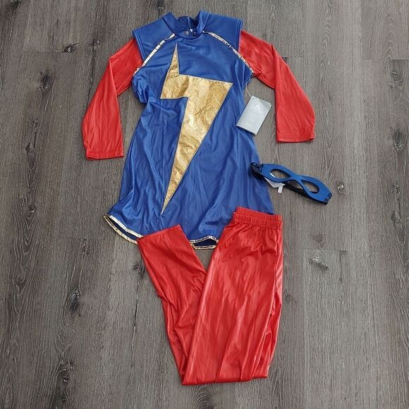 Disney Store Ms. Marvel Costume Halloween Girls Dress Up Super Hero size 13 - Picture 1 of 4